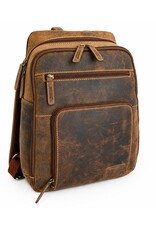 Hunters Leren rugzakken Leren shoppers - Hunters Rugzak Buffelleer bruin