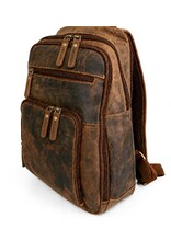 Hunters Leren rugzakken Leren shoppers - Hunters Rugzak Buffelleer bruin