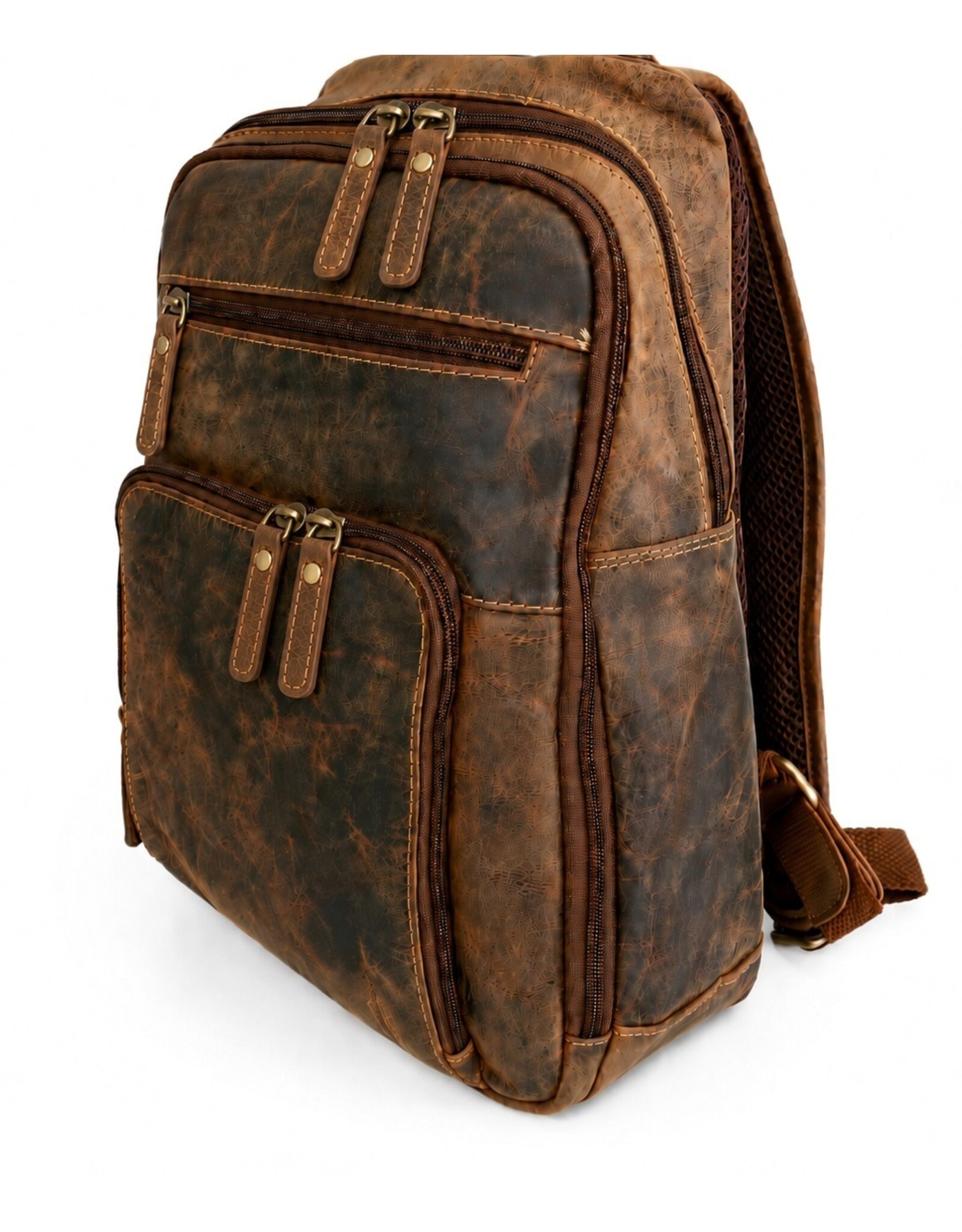 Hunters Leather backpacks Leather shoppers - Hunters Backpack Buffalo Leathe brown