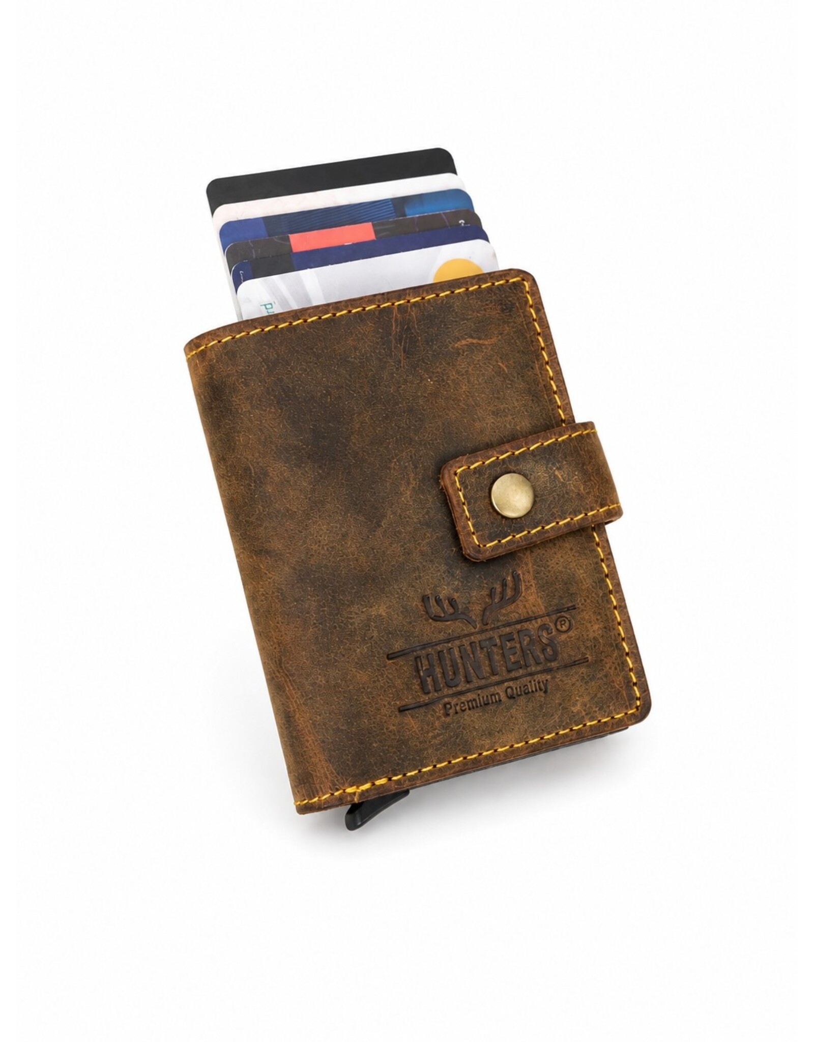 Hunters Leather Wallets - Hunters Safety Wallet for 8 cards