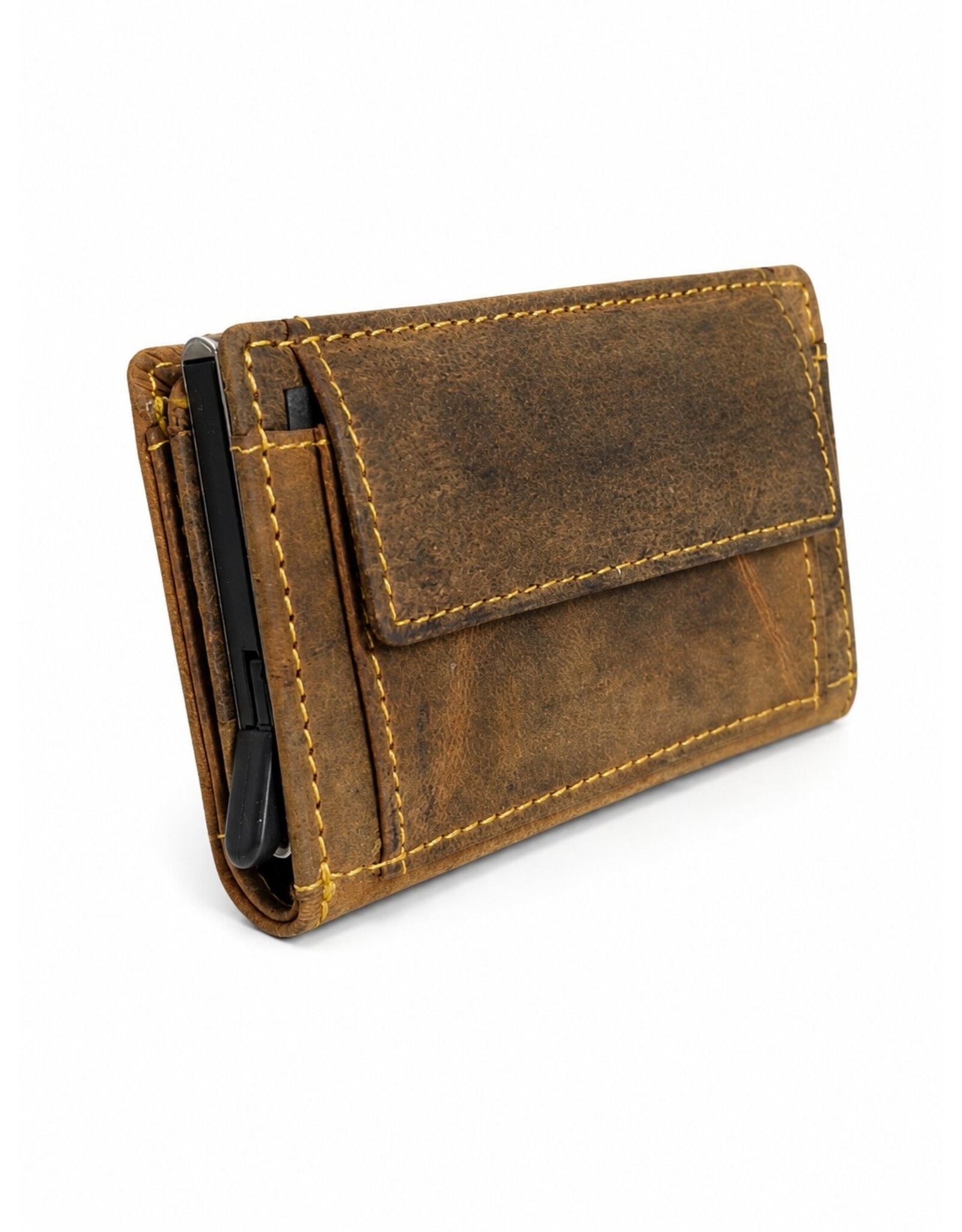 Hunters Leren Portemonnees - Hunters Safety Wallet  voor 8 pasjes
