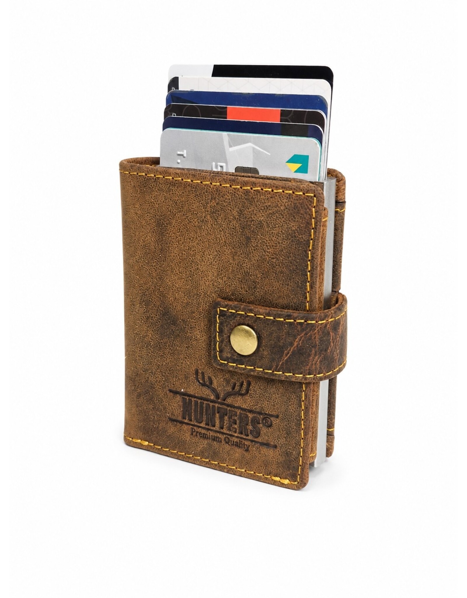 Hunters Leather Wallets - Hunters Safety Wallet for 8 cards