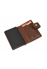 Hunters Leather Wallets - Hunters Safety Wallet for 8 cards in a gift box
