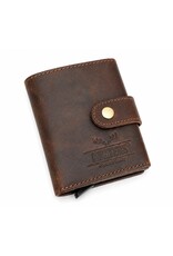 Hunters Leather Wallets - Hunters Safety Wallet for 8 cards in a gift box