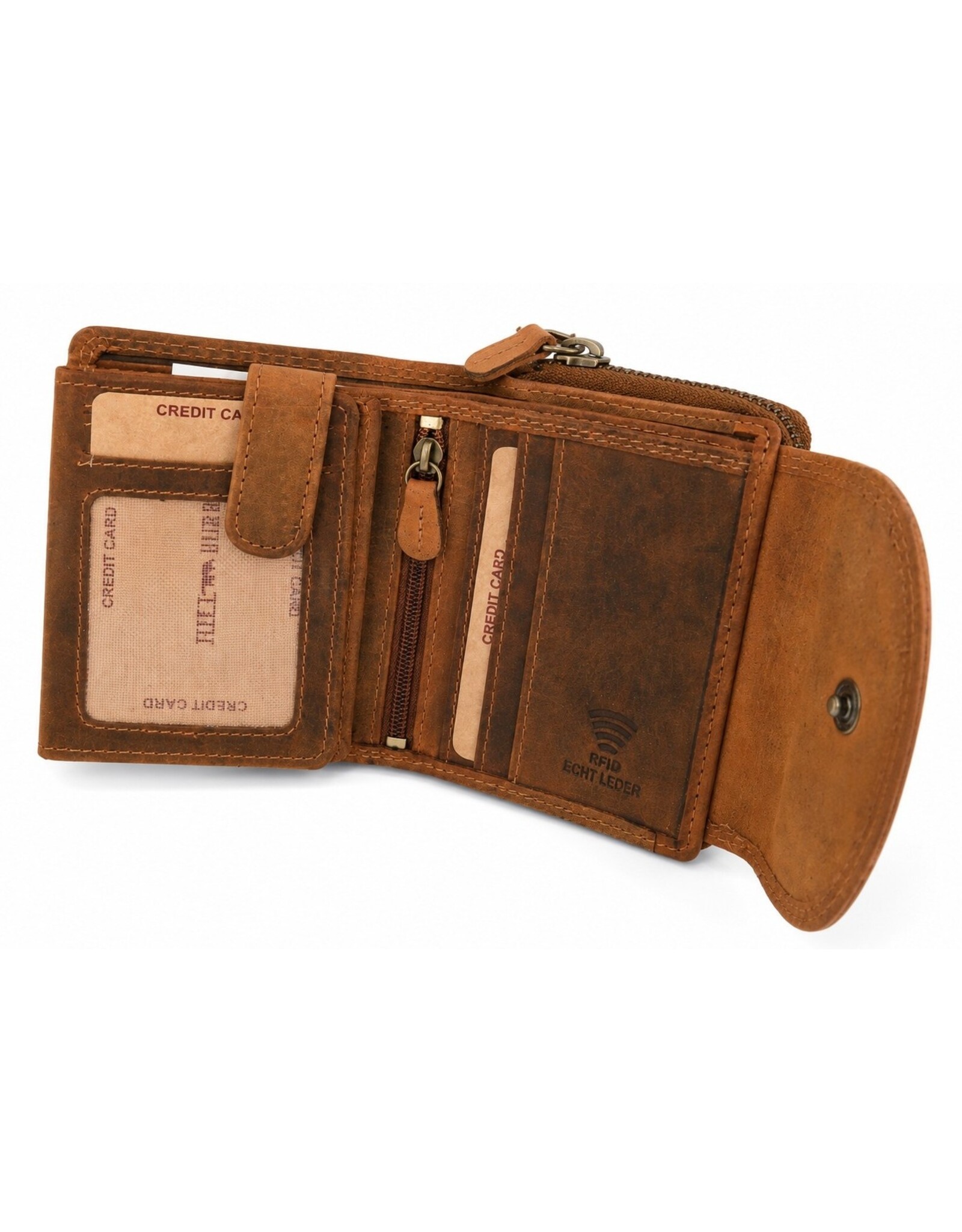 HillBurry Leather Wallets - HillBurry Leather Wallet with Semi-Circular Flap