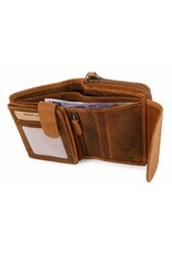 HillBurry Leather Wallets - HillBurry Leather Wallet with Semi-Circular Flap