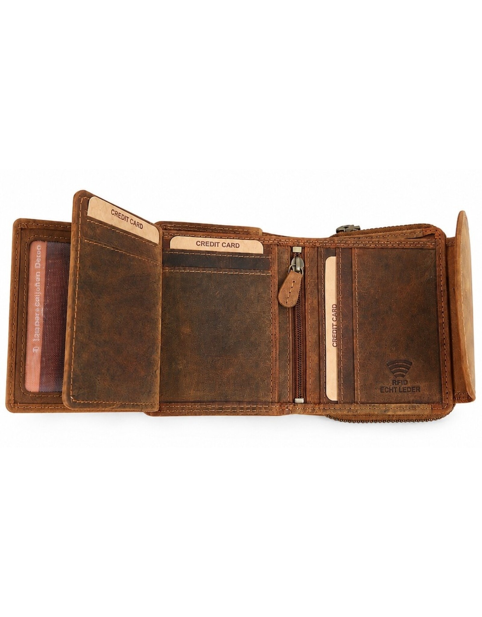 HillBurry Leather Wallets - HillBurry Leather Wallet with Semi-Circular Flap