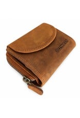 HillBurry Leather Wallets - HillBurry Leather Wallet with Semi-Circular Flap