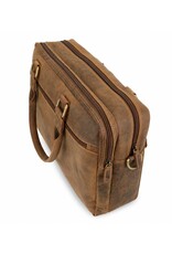 Hunters Leren werktassen en Leren laptoptassen - Hunters werktas / Laptoptas 17 inch - Buffelleer