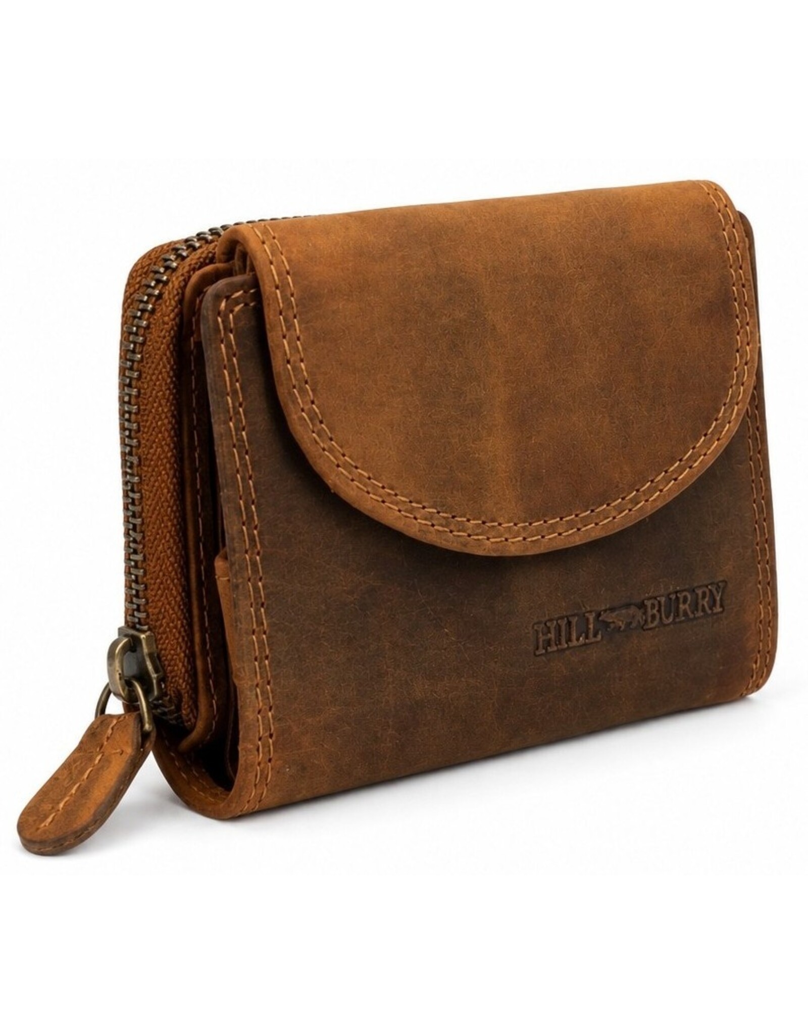 HillBurry Leather Wallets - HillBurry Leather Wallet with Semi-Circular Flap