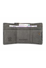 HillBurry Leather Wallets - Hillburry Leather mini wallet with embossed flowers