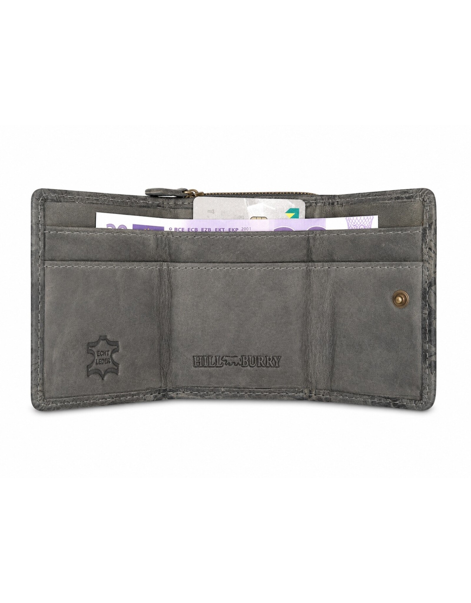 HillBurry Leather Wallets - Hillburry Leather mini wallet with embossed flowers
