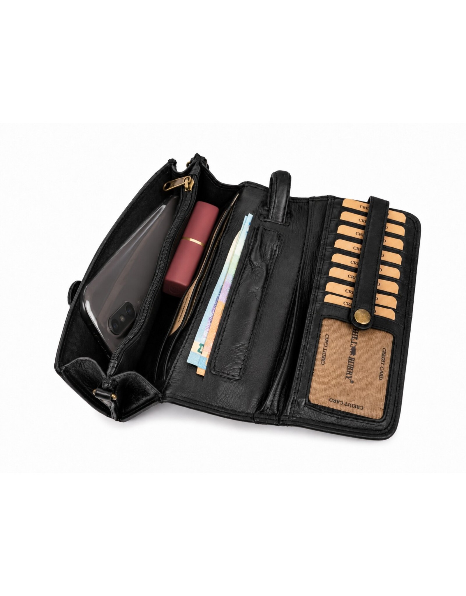 HillBurry Leather Festival bags, waist bags and belt bags - HillBurry Shoulder Bag-Wallet-Phone holder washed leather
