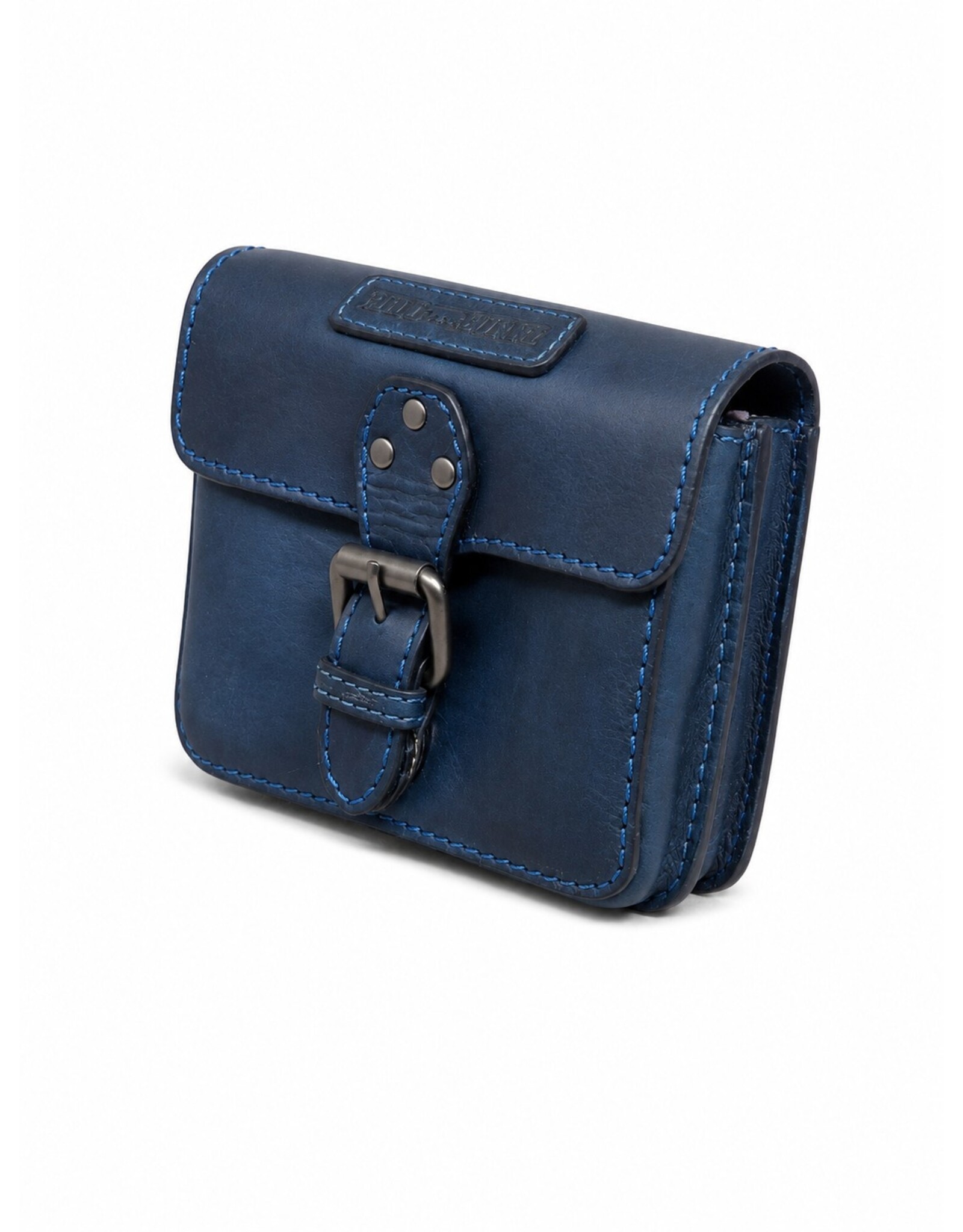 HillBurry Leather bags - HillBurry Leather Belt bag with buckle blue