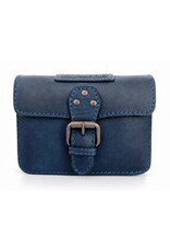 HillBurry Leather bags - HillBurry Leather Belt bag with buckle blue