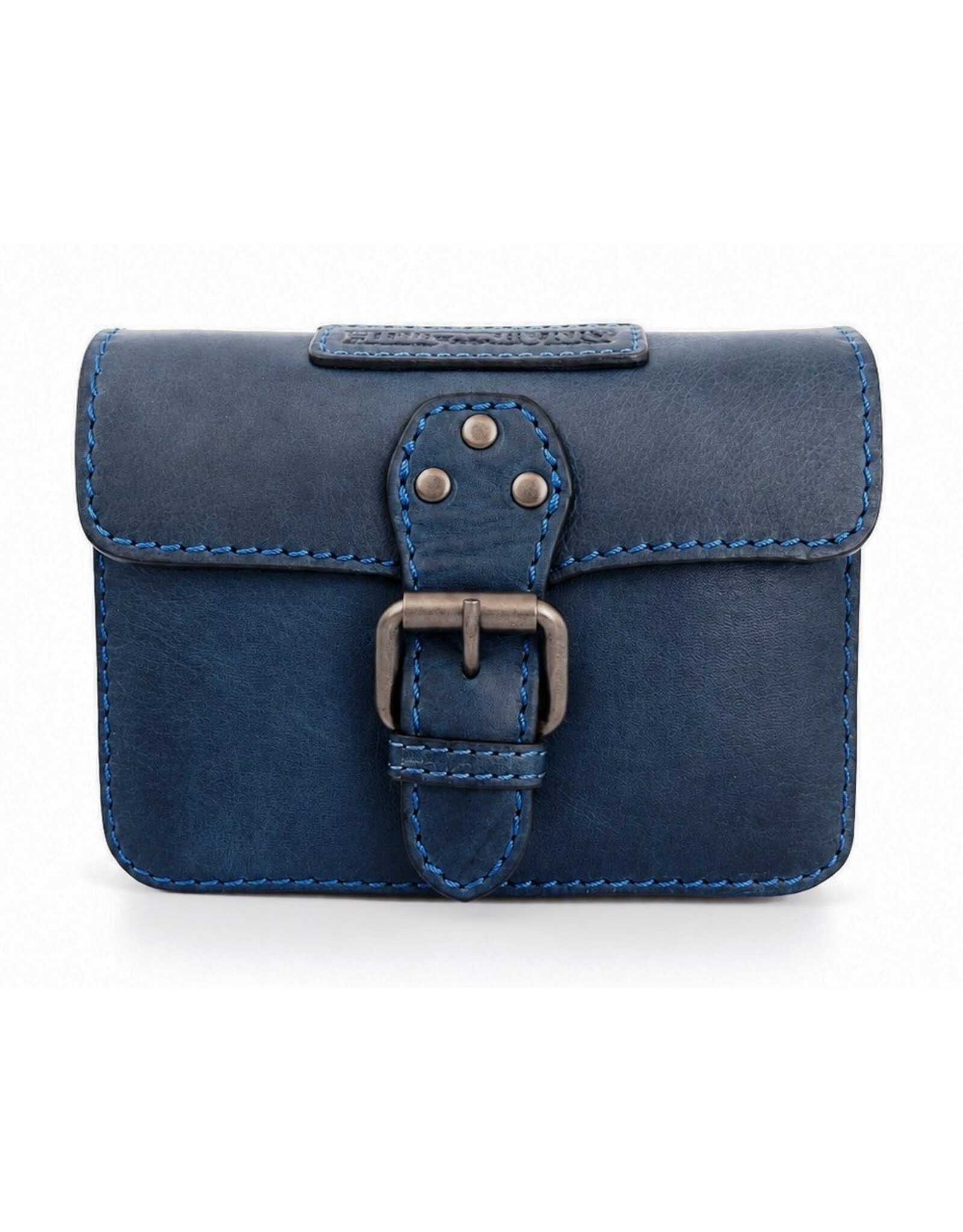 HillBurry Leather bags - HillBurry Leather Belt bag with buckle blue