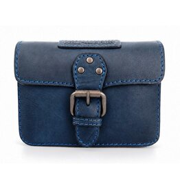 HillBurry HillBurry Leren Riemtasje met gesp blauw