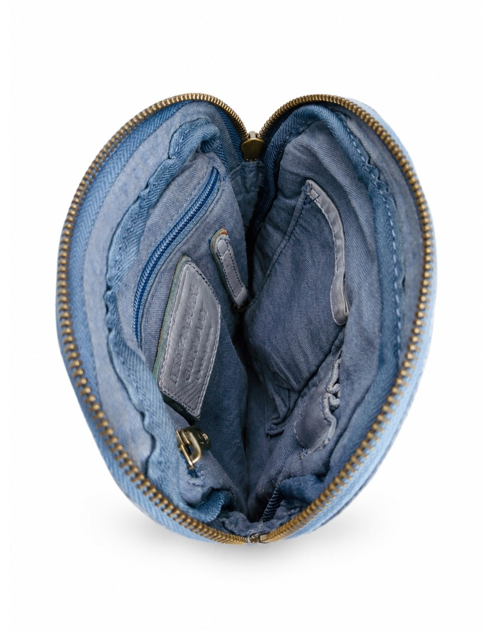 HillBurry Leather shoulderbags Leather crossbody bags - Hillburry Crossbody Washed Leather Kangaroo Blue