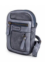 HillBurry Leather shoulderbags Leather crossbody bags - Hillburry Crossbody Washed Leather Kangaroo Blue