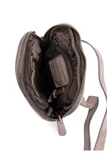 HillBurry Leather shoulderbags Leather crossbody bags - Hillburry Crossbody Washed Leather Grey