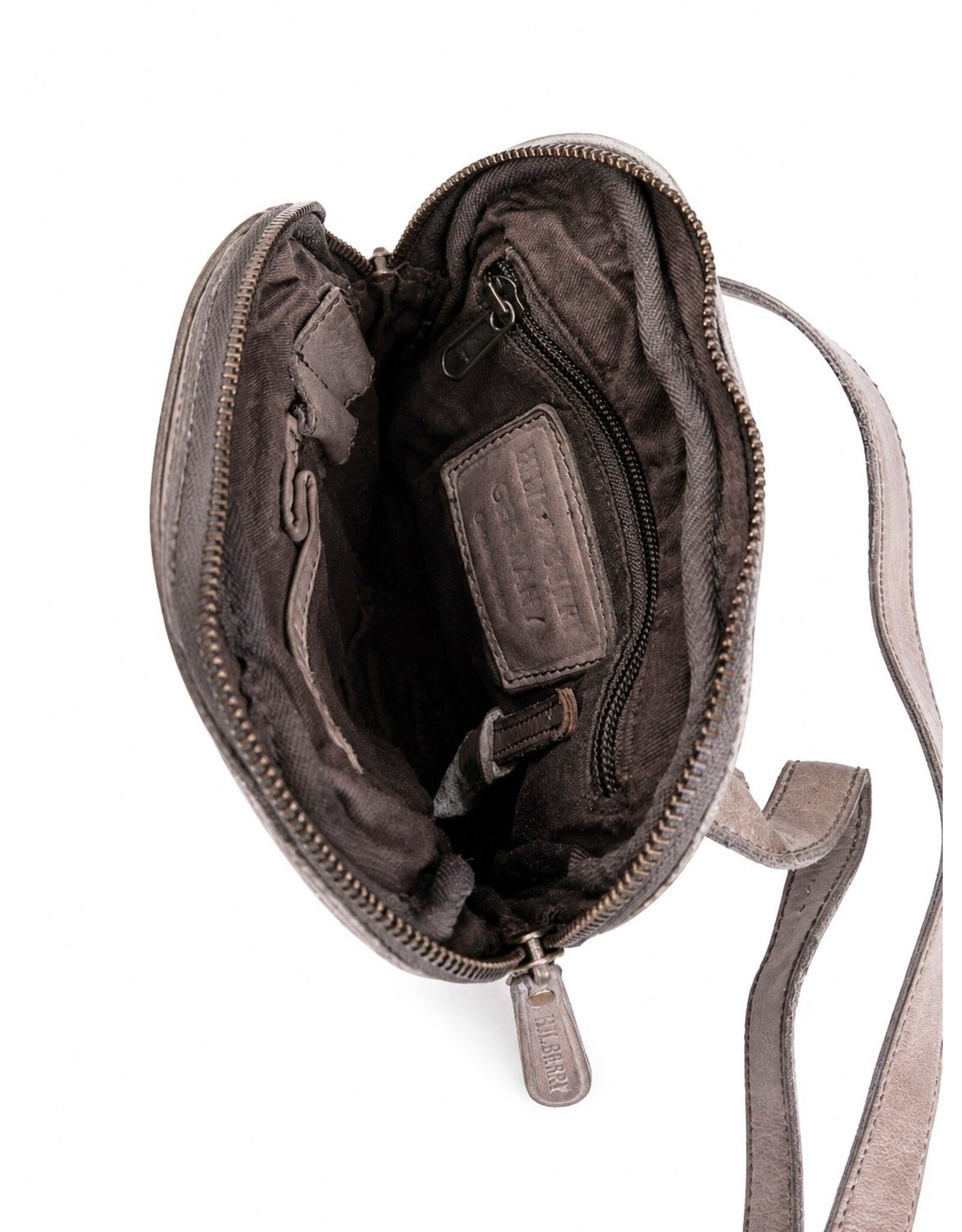HillBurry Leather shoulderbags Leather crossbody bags - Hillburry Crossbody Washed Leather Grey