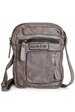HillBurry Leren schoudertassen Leren crossbody tassen - Hillburry Crossbody Gewassen Leer Grijs
