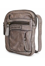 HillBurry Leather shoulderbags Leather crossbody bags - Hillburry Crossbody Washed Leather Grey