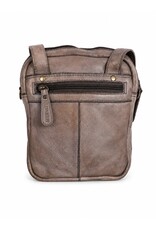 HillBurry Leren schoudertassen Leren crossbody tassen - Hillburry Crossbody Gewassen Leer Grijs
