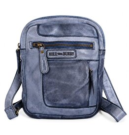 HillBurry Hillburry Crossbody Gewassen Leer Kangaroo Blue