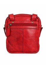 HillBurry Leren schoudertassen Leren crossbody tassen - Hillburry Crossbody Gewassen Leer Rood