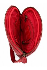 HillBurry Leather shoulderbags Leather crossbody bags - Hillburry Crossbody Washed Leather Red