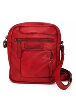HillBurry Leather shoulderbags Leather crossbody bags - Hillburry Crossbody Washed Leather Red