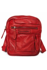 HillBurry Leather shoulderbags Leather crossbody bags - Hillburry Crossbody Washed Leather Red