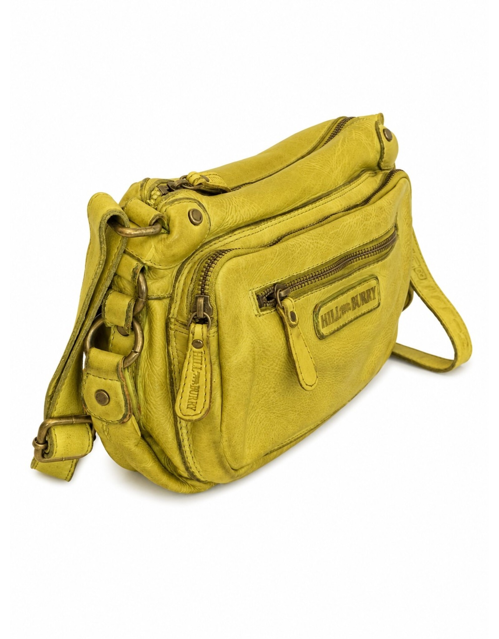 HillBurry Leather bags - HillBurry Shoulder bag Washed Leather  Lime green
