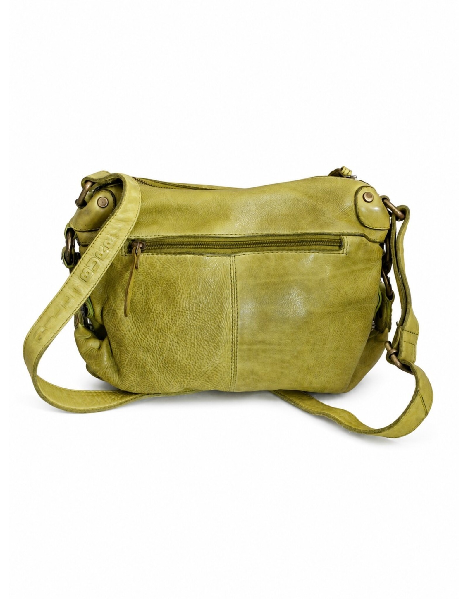 HillBurry Leather bags - HillBurry Shoulder bag Washed Leather  Lime green