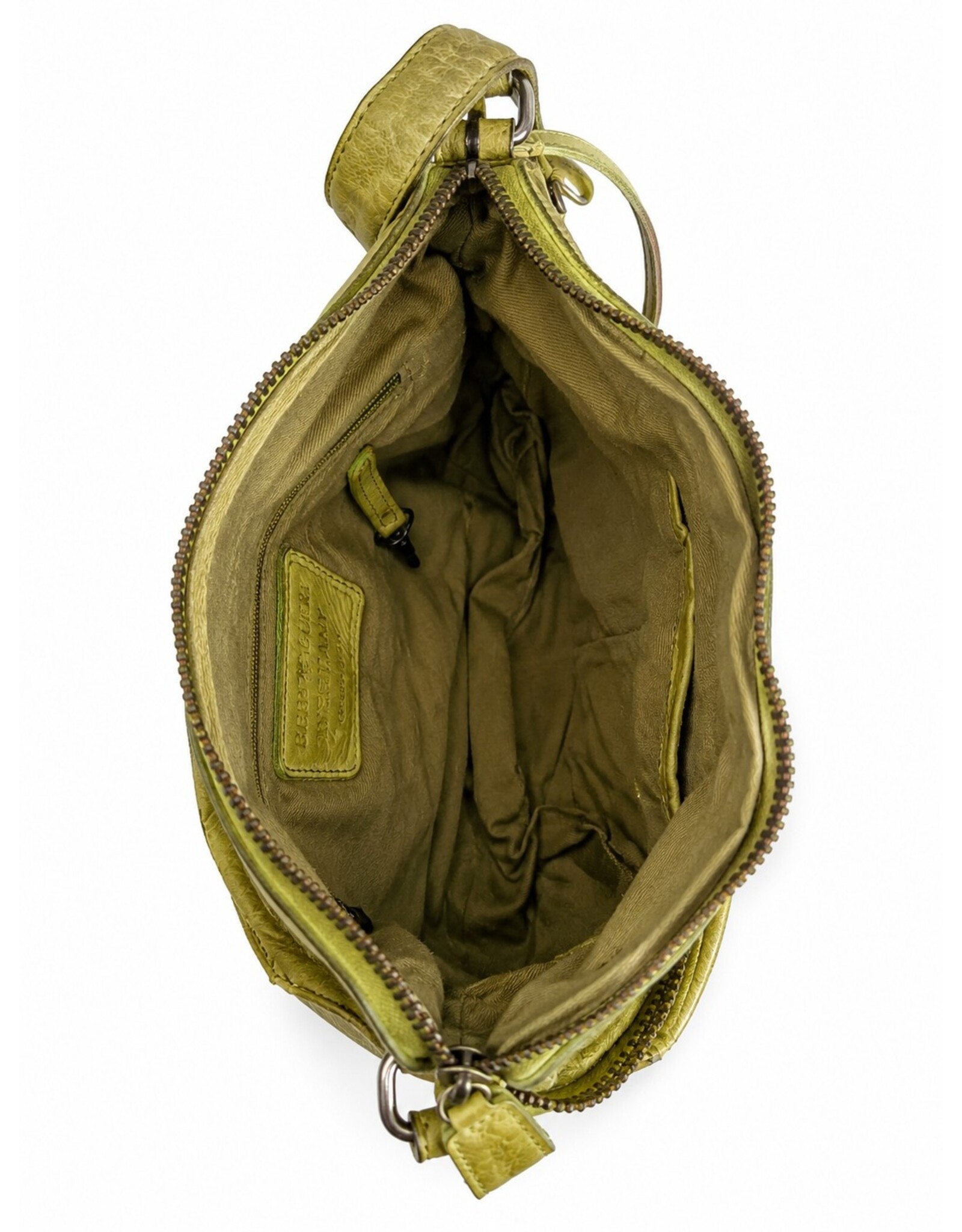 HillBurry Leather bags - HillBurry Shoulder bag Washed Leather  Lime green