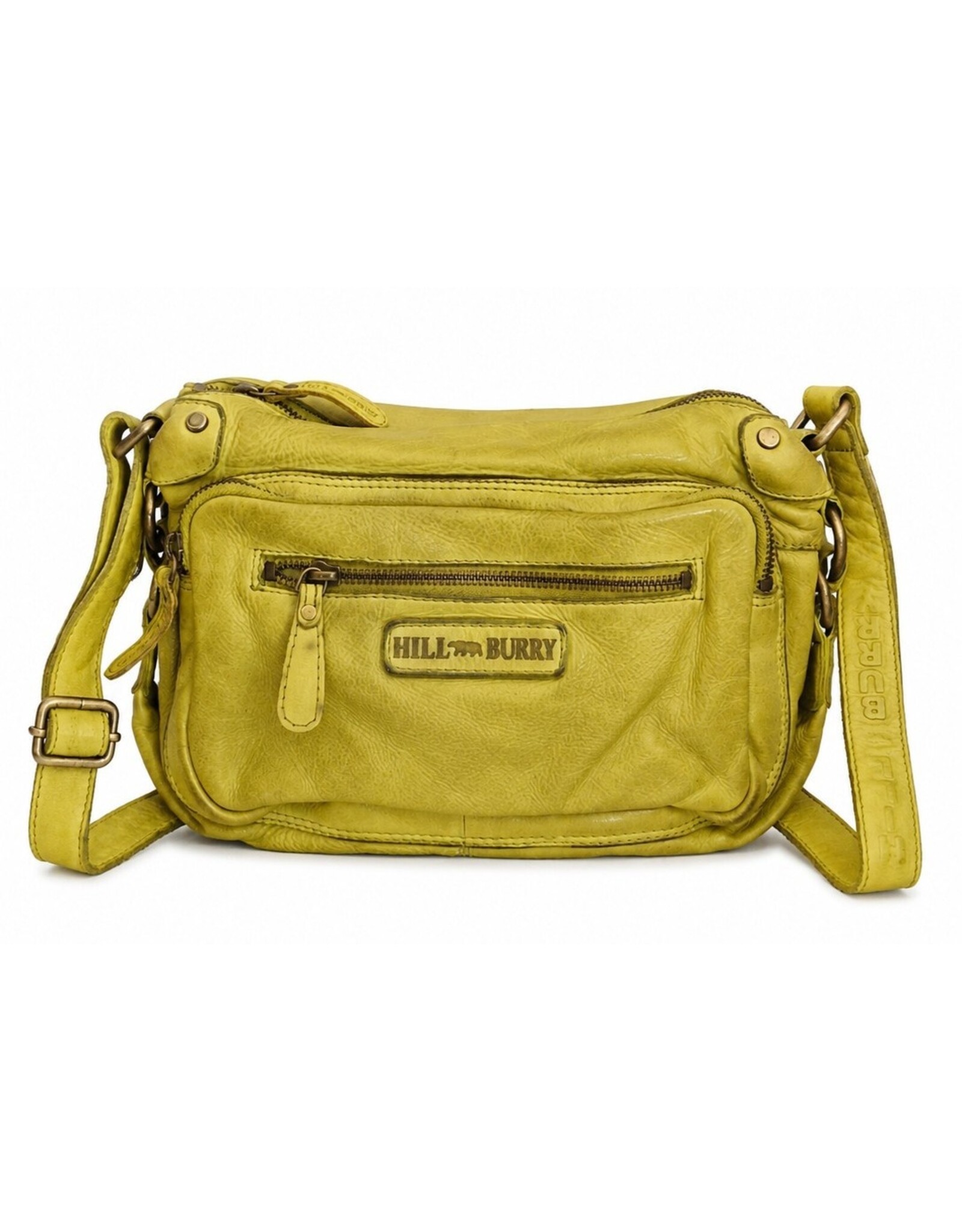 HillBurry Leather bags - HillBurry Shoulder bag Washed Leather  Lime green
