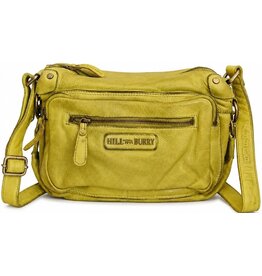 HillBurry HillBurry Schoudertas Gewassen Leer Limegroen