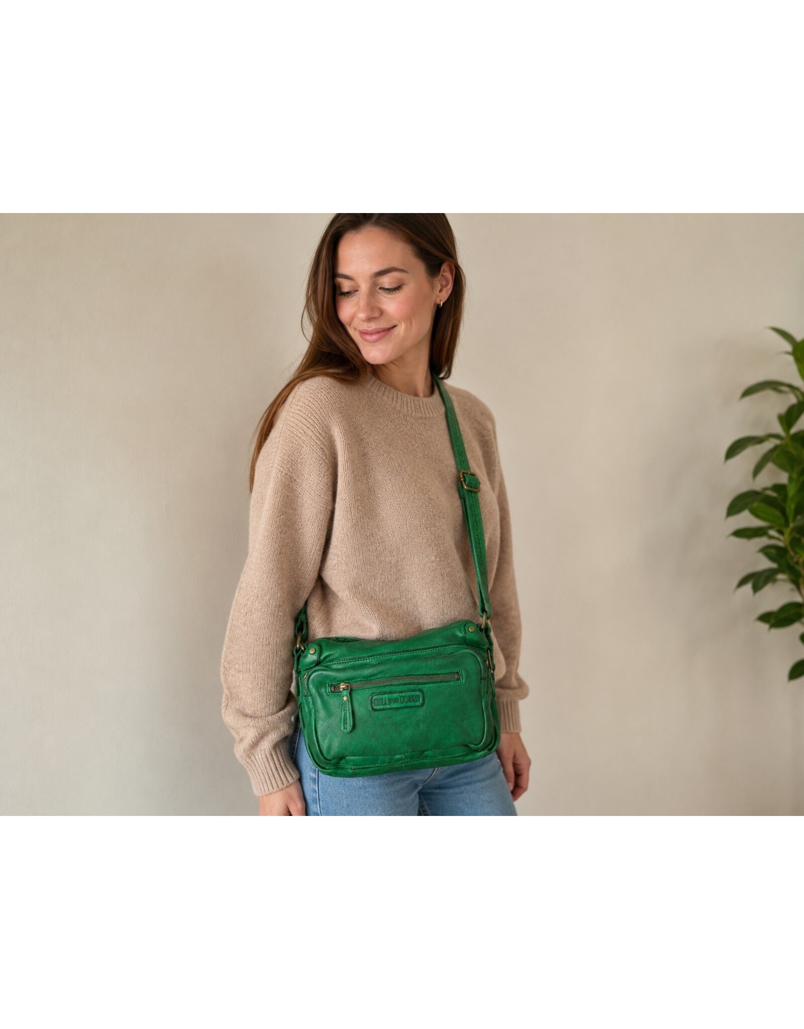 HillBurry Leather bags - HillBurry Shoulder bag Washed Leather  Green