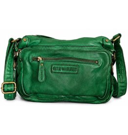 HillBurry HillBurry Schoudertas Gewassen Leer Groen