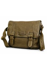 HillBurry Leather Shoulder bags  Leather crossbody bags - HillBurry Leather School bag Washed Leather (green)