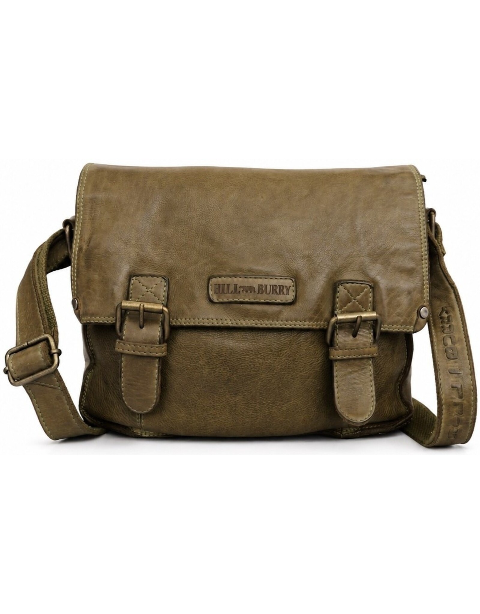 HillBurry Leather Shoulder bags  Leather crossbody bags - HillBurry Leather School bag Washed Leather (green)