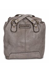 HillBurry Leren rugzakken Leren shoppers - HillBurry rugtas-schoudertas gewassen leer (grijs)