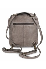 HillBurry Leather backpacks Leather shoppers - HillBurry backpack-shoulder bag washed leather (grey)