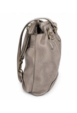 HillBurry Leren rugzakken Leren shoppers - HillBurry rugtas-schoudertas gewassen leer (grijs)