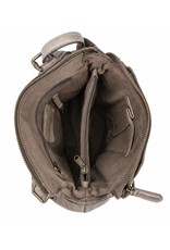 HillBurry Leather backpacks Leather shoppers - HillBurry backpack-shoulder bag washed leather (grey)