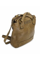 HillBurry Leather backpacks Leather shoppers - HillBurry backpack-shoulder bag washed leather (green)