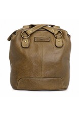 HillBurry Leather backpacks Leather shoppers - HillBurry backpack-shoulder bag washed leather (green)