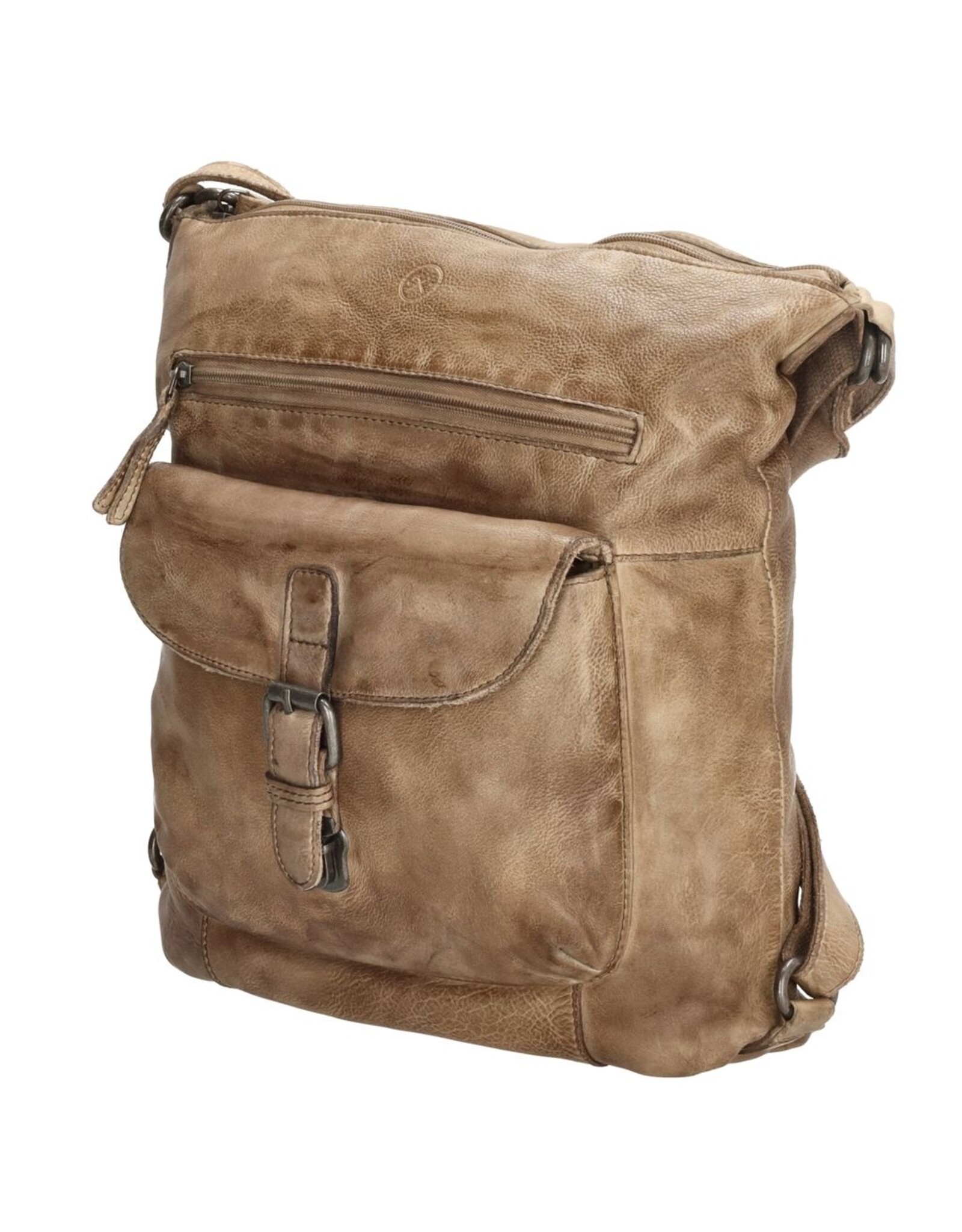 Hide & Stitches Leren rugzakken Leren shoppers - Hide & Stitches Paint Rock Rugzak - Hide & Stitches Paint Rock Rugzak - Schoudertas zand
