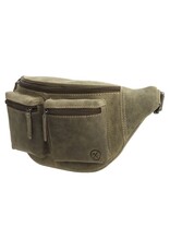 Hide & Stitches Leren Festivaltasjes, heuptassen en riemtassen - Leren Heuptas Hide & Stitches olijfgroen